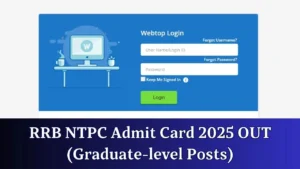 RRB NTPC Admit Card 2025