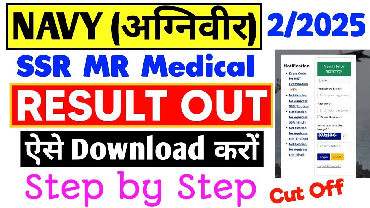 Indian Navy Agniveer SSR/ MR Result 2025