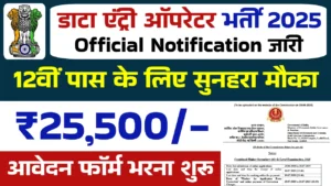 Data Entry Operator Vacancy 2025