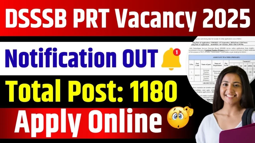 DSSSB PRT Vacancy